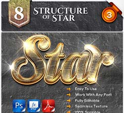 PS图层样式－8个闪耀的金属(第三版)：8 Structure of Stars #3